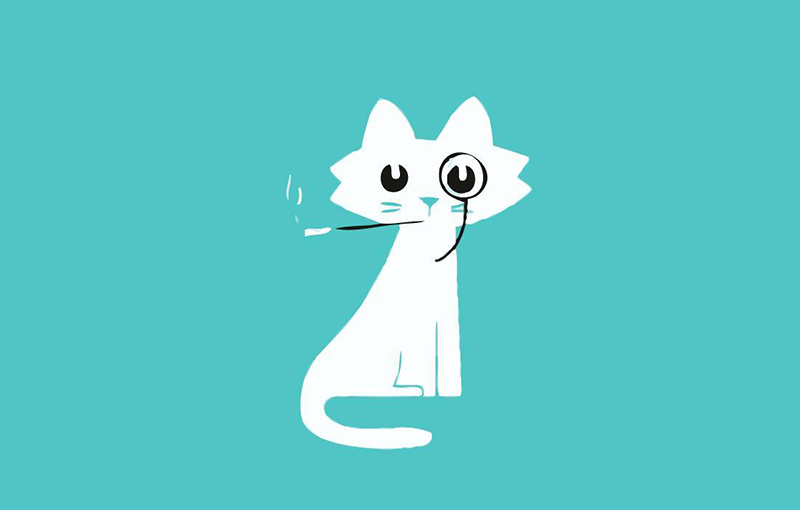 装饰画-黑白卡通小猫图集